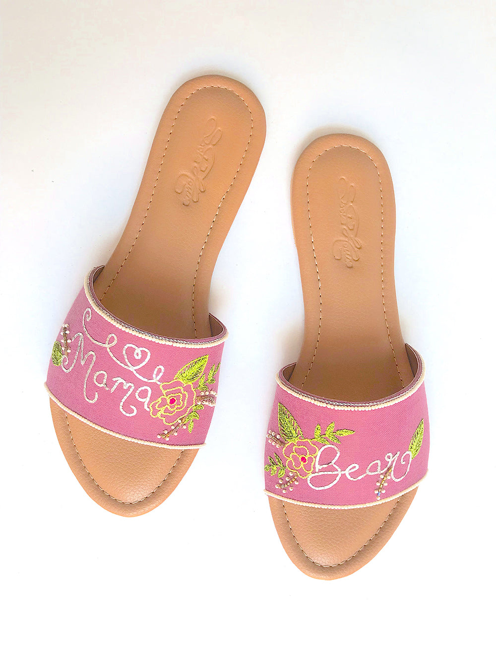 Purple Mama Bear Leather Flats