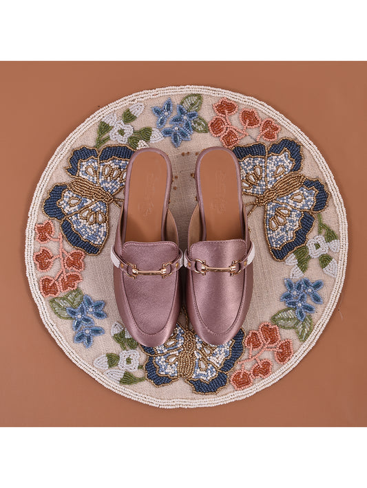 Mauve Vegan Leather Loafers