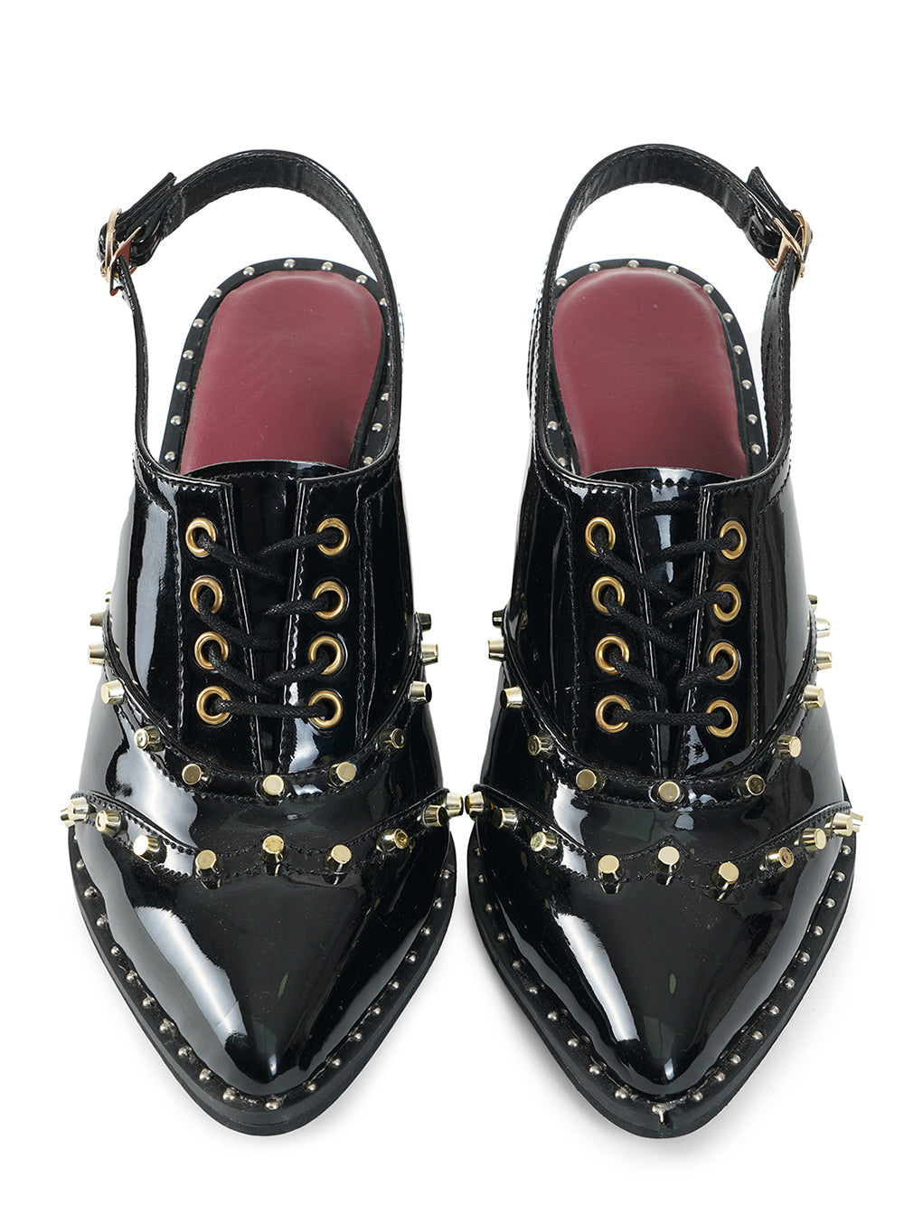 Black Vegan Leather Mules Boots