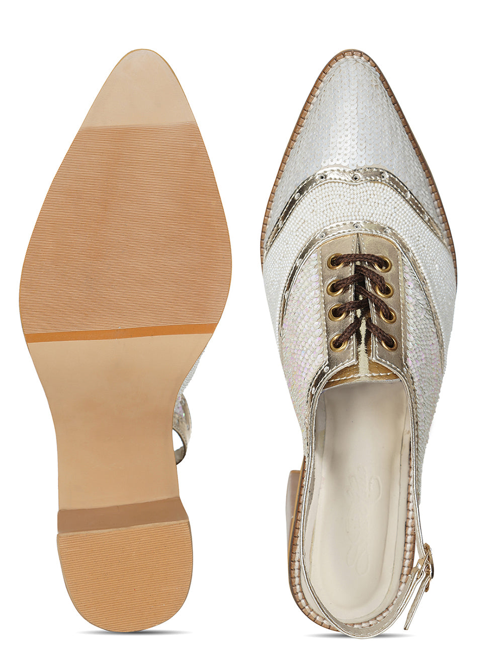 White Vegan Leather Mules Boots