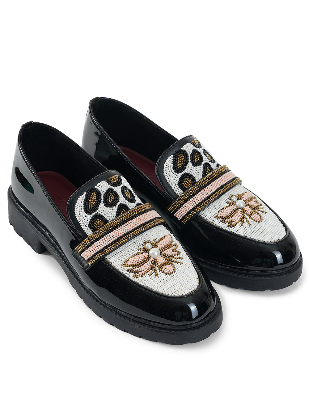 Black Vegan Leather Loafers