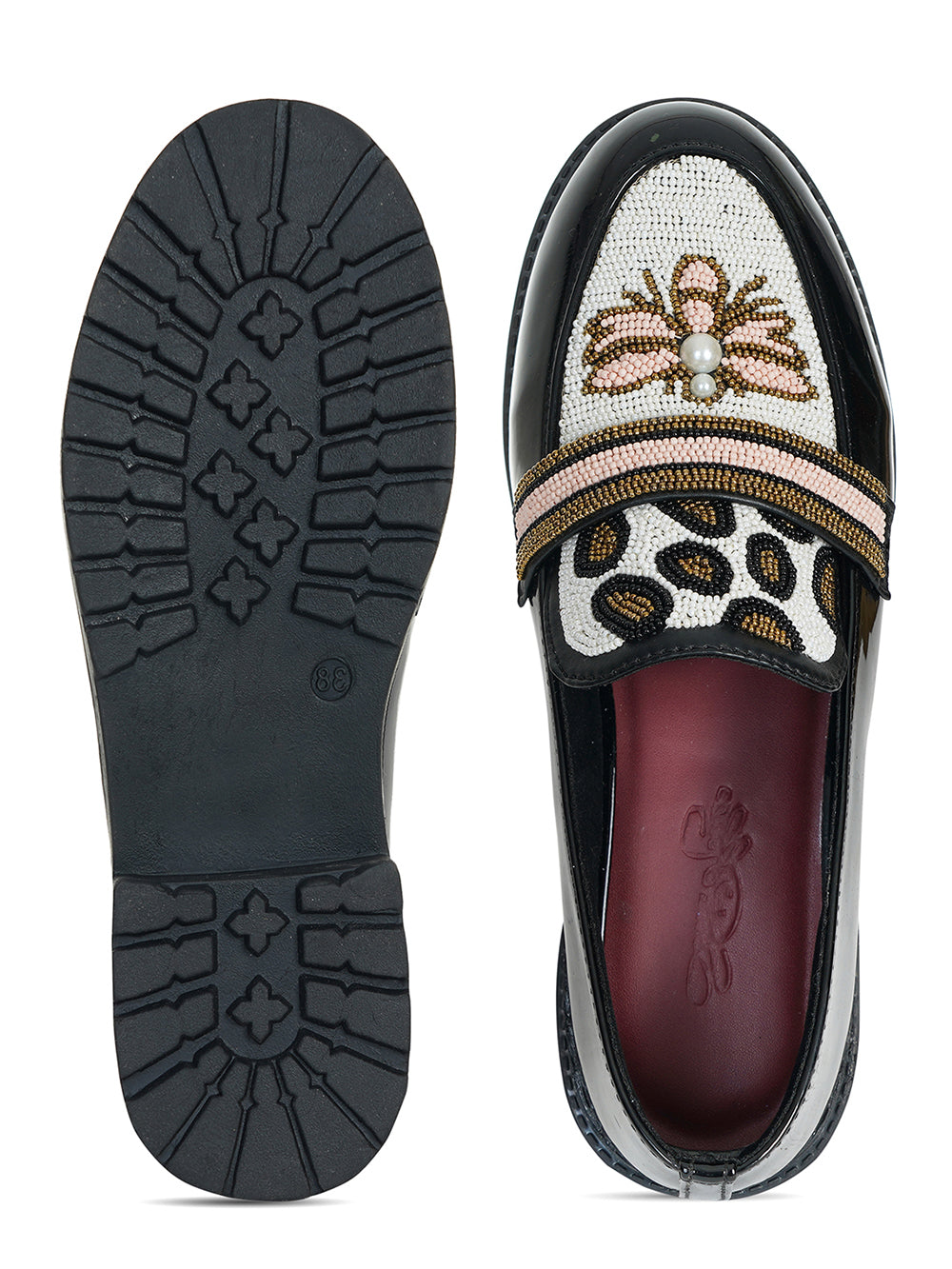 Black Vegan Leather Loafers