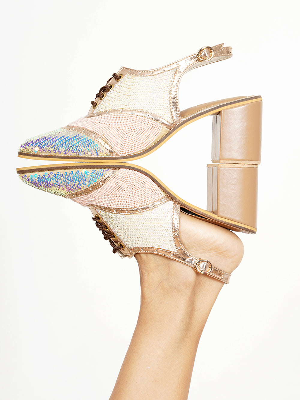 Pink Vegan Leather Mules Boots