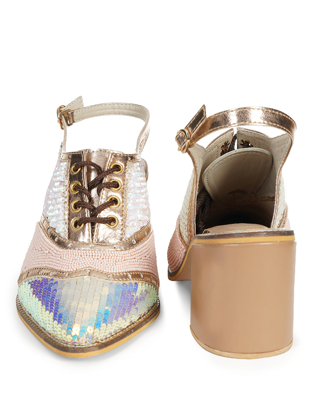 Pink Vegan Leather Mules Boots