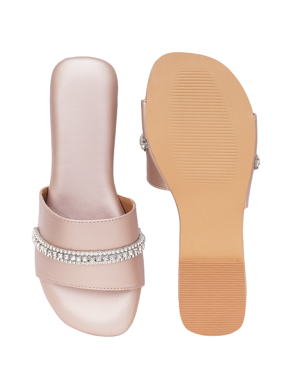 Rose Gold Vegan Leather Flats