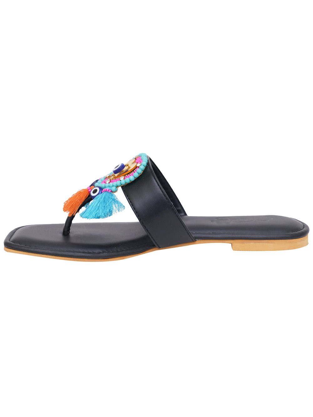 Black Vegan Leather Flats