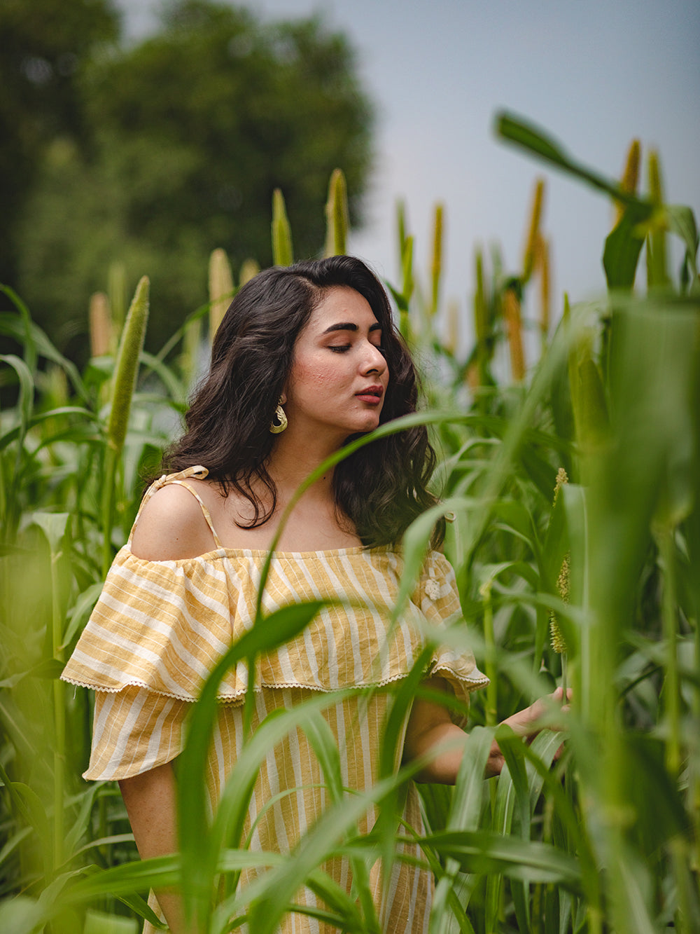 Beige & White Handwoven Kala Cotton Kurta
