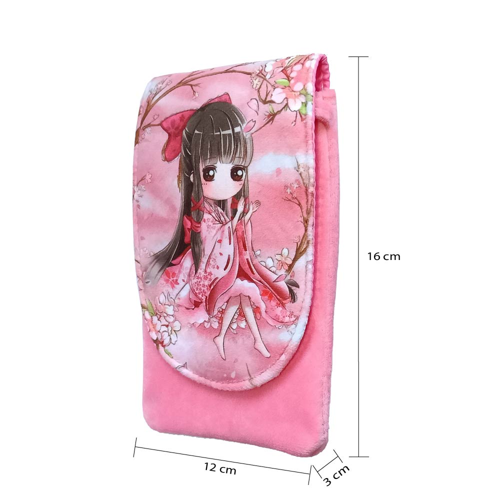 Pink Fabric Kids Pouch