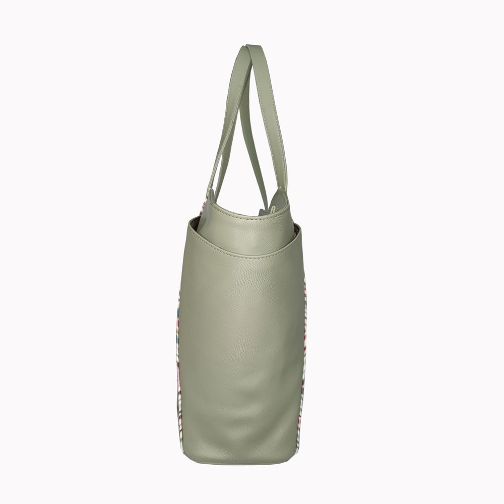 Sage Green Vegan Leather Tote bag