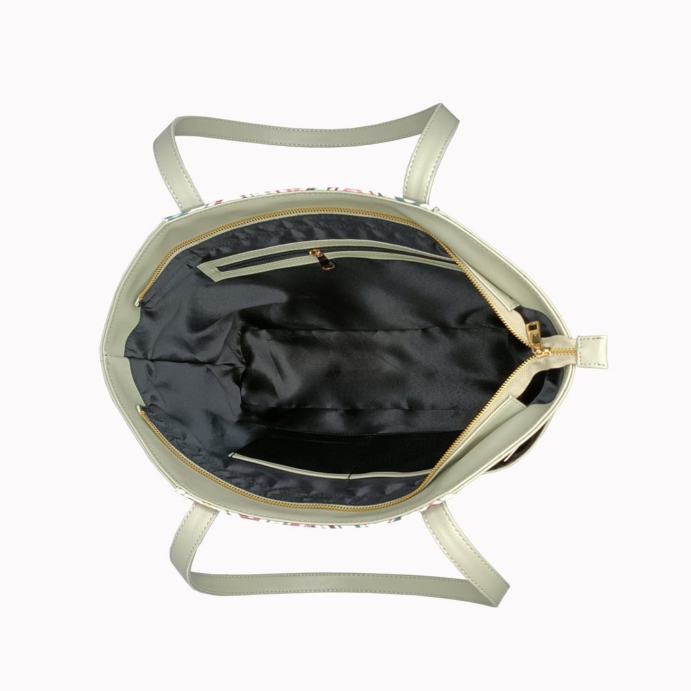 Sage Green Vegan Leather Tote bag