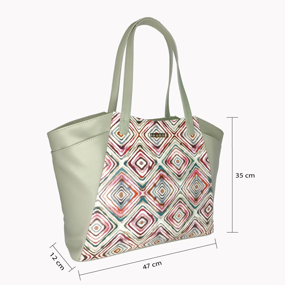 Sage Green Vegan Leather Tote bag