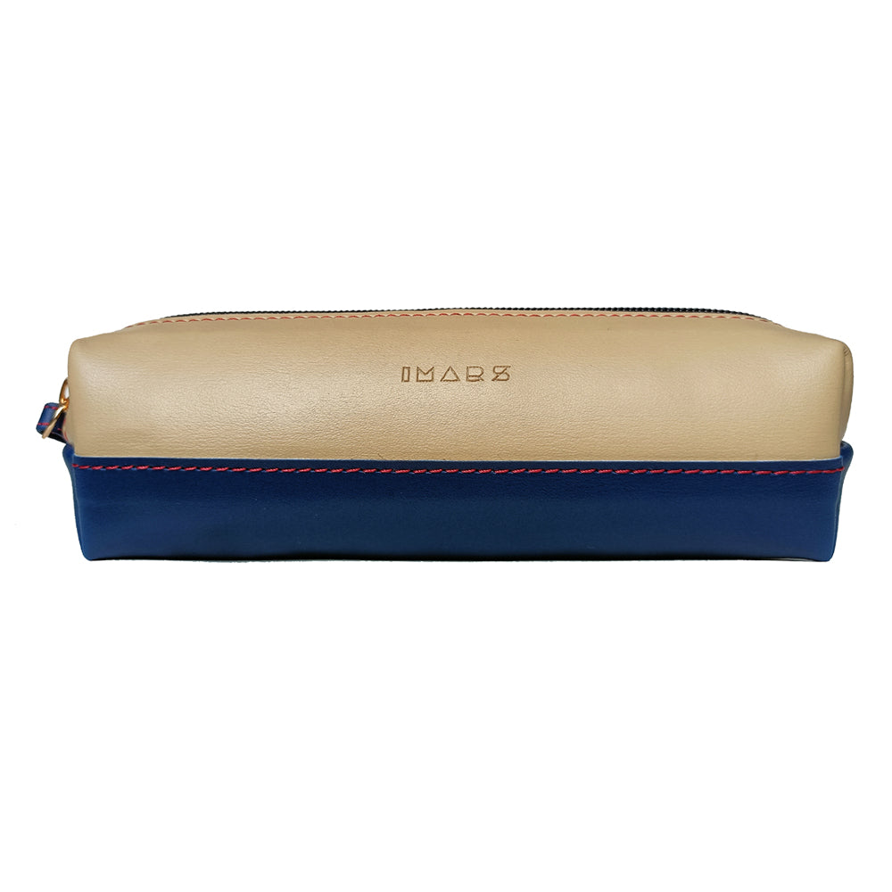 Blue Vegan Leather Clutch