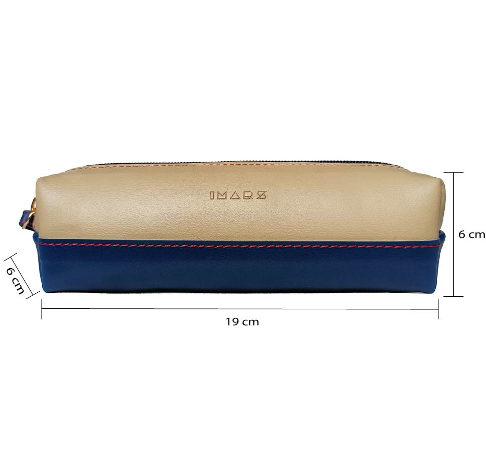 Blue Vegan Leather Clutch