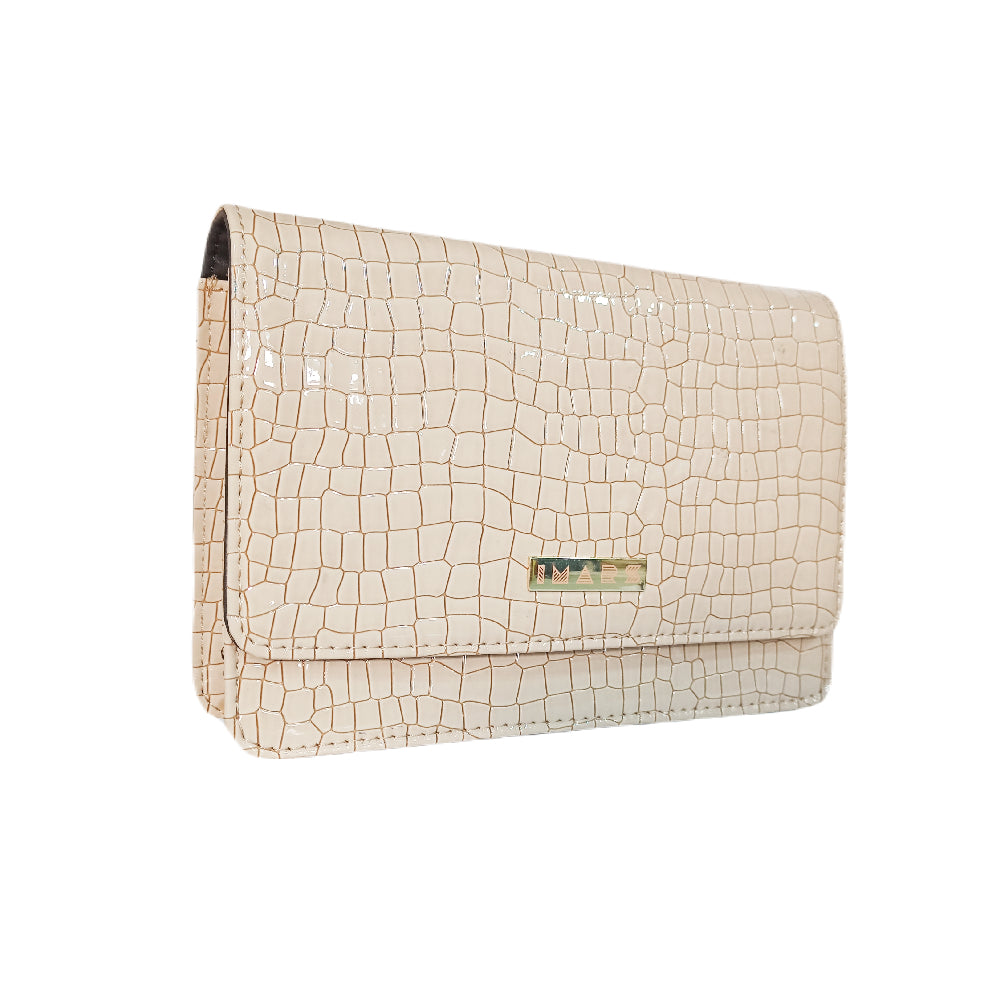 Cream Vegan Leather Sling Bag