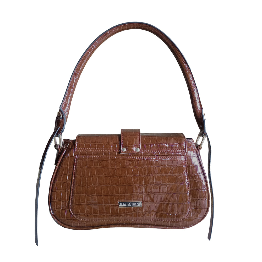 Brown Vegan Leather Hand Bag