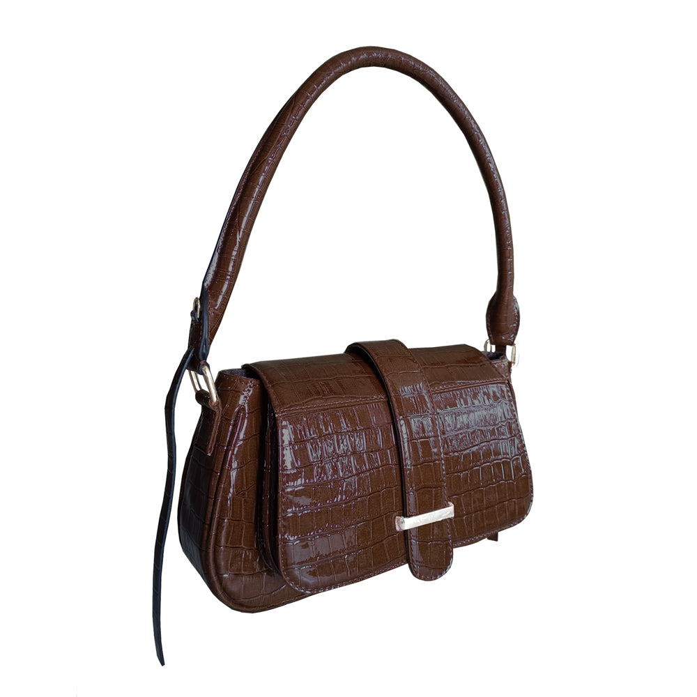 Brown Vegan Leather Hand Bag