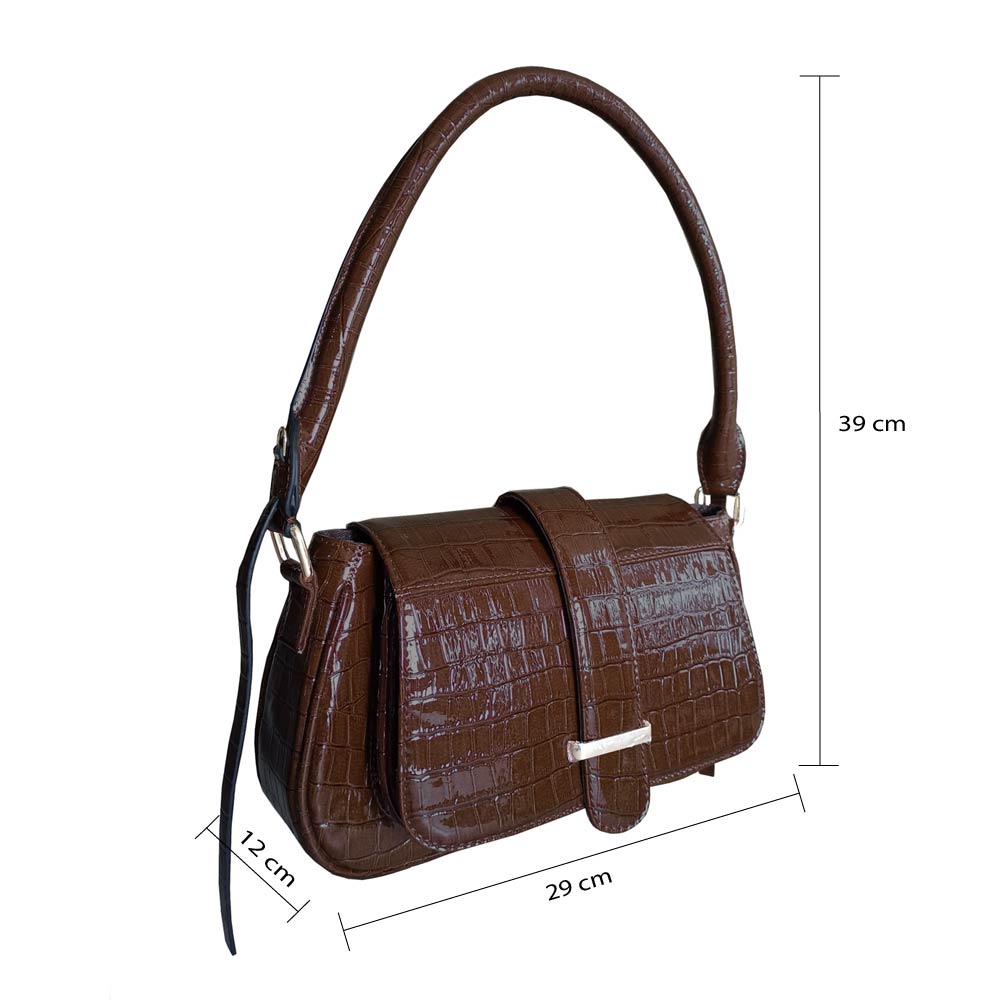 Brown Vegan Leather Hand Bag