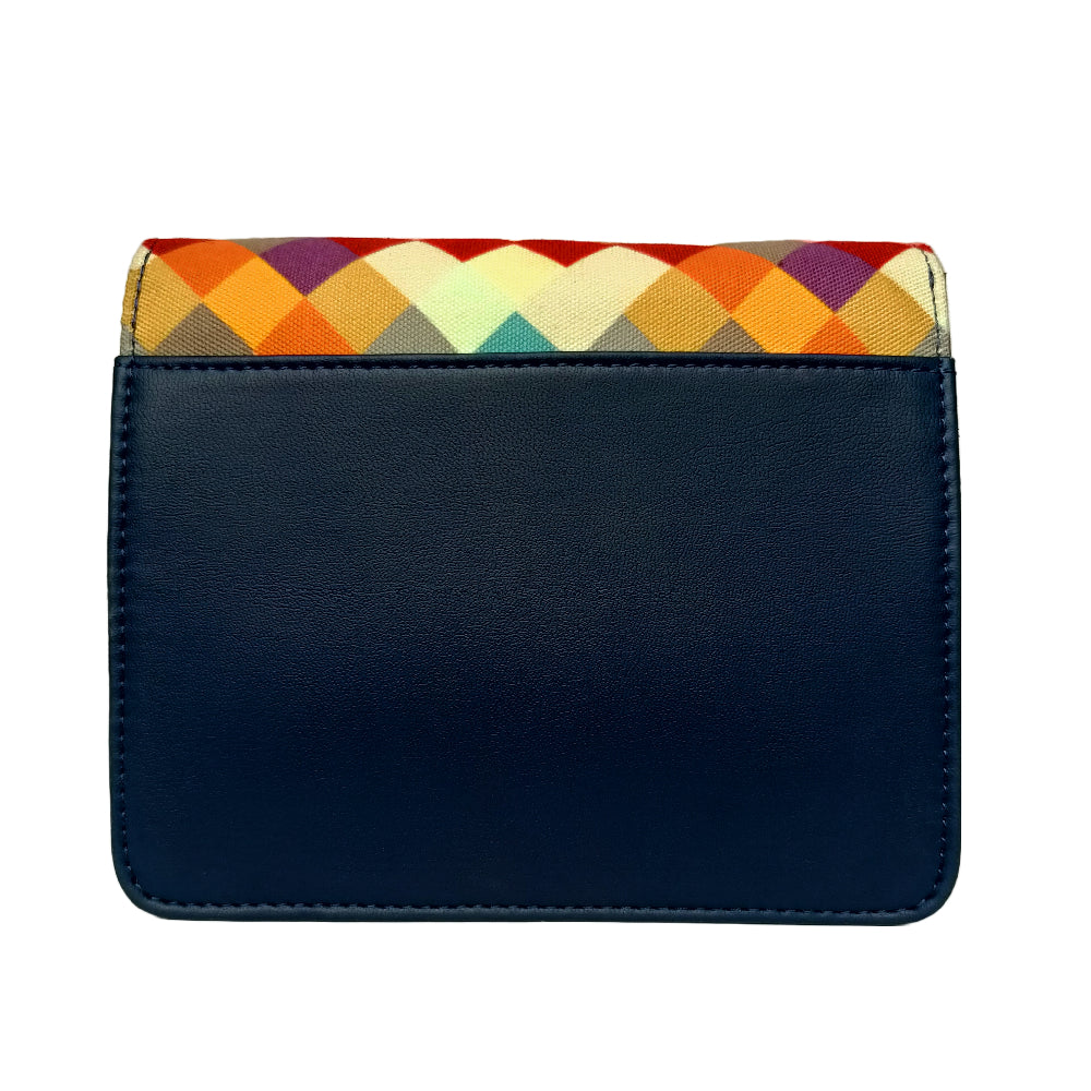 Blue Vegan Leather Sling Bag