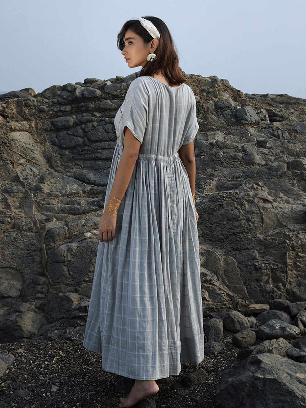 Grey Cotton Maxi Dress