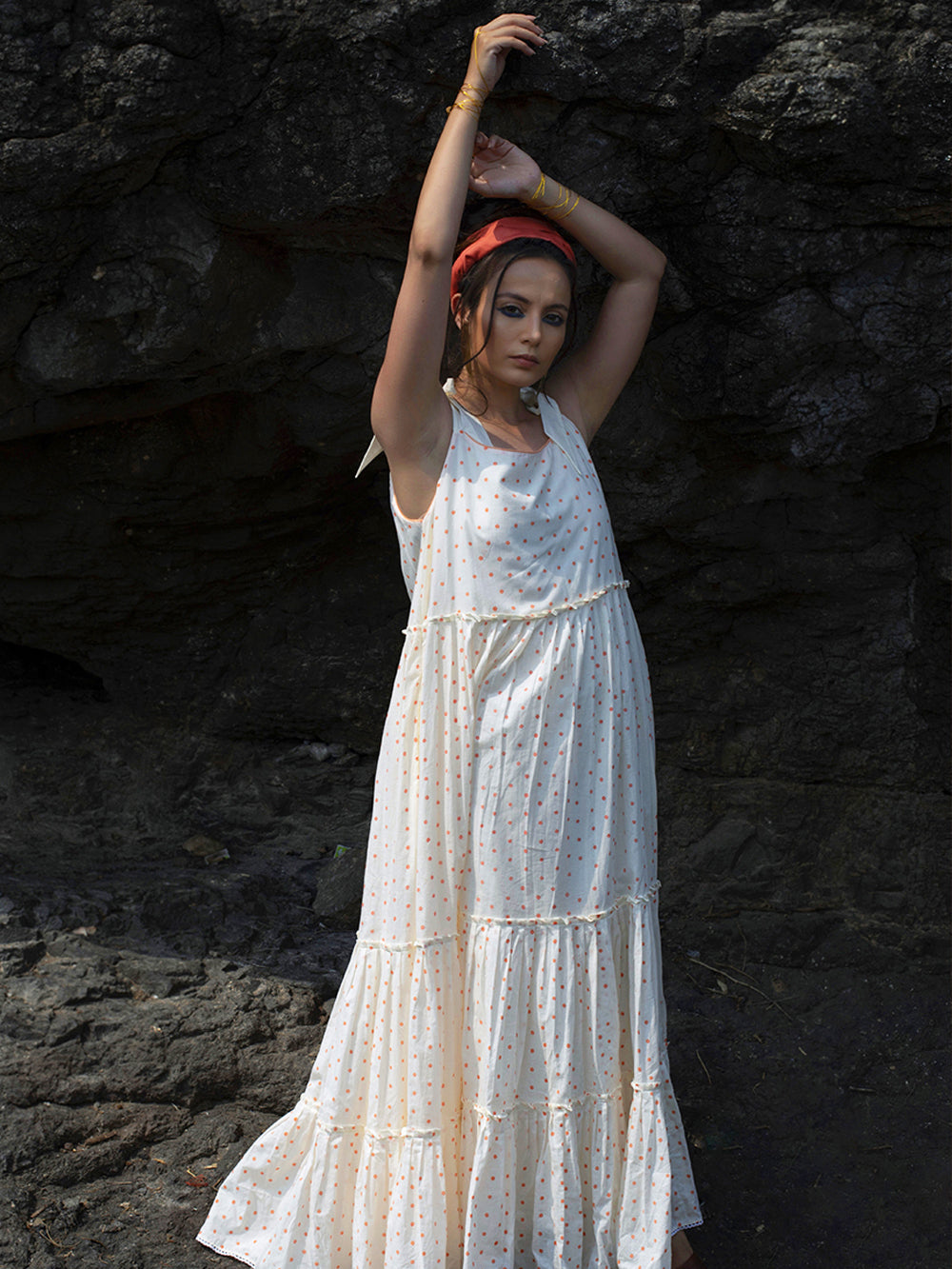 Ivory Cotton Maxi Dress