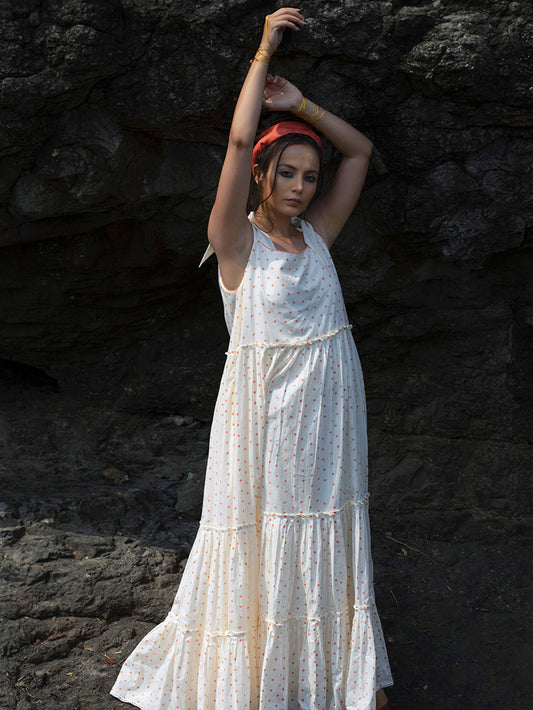 Ivory Cotton Maxi Dress