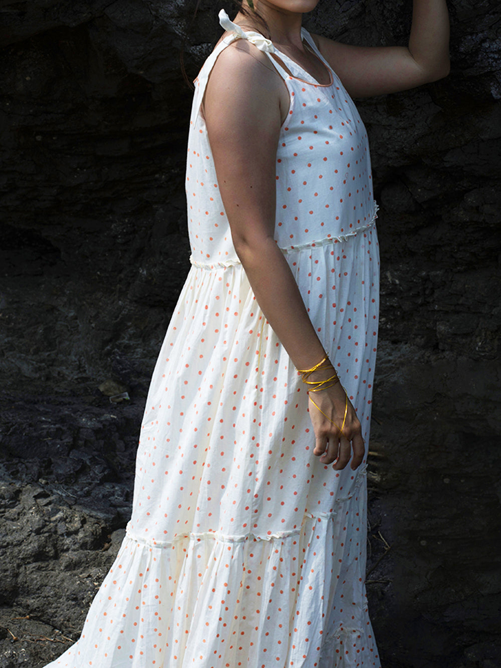 Ivory Cotton Maxi Dress