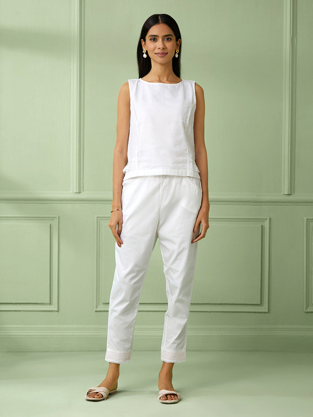 White Cotton Pant