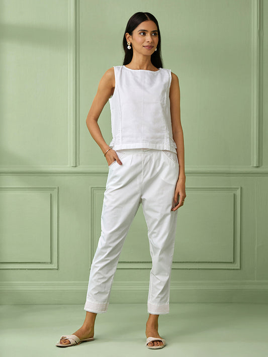 White Cotton Pant
