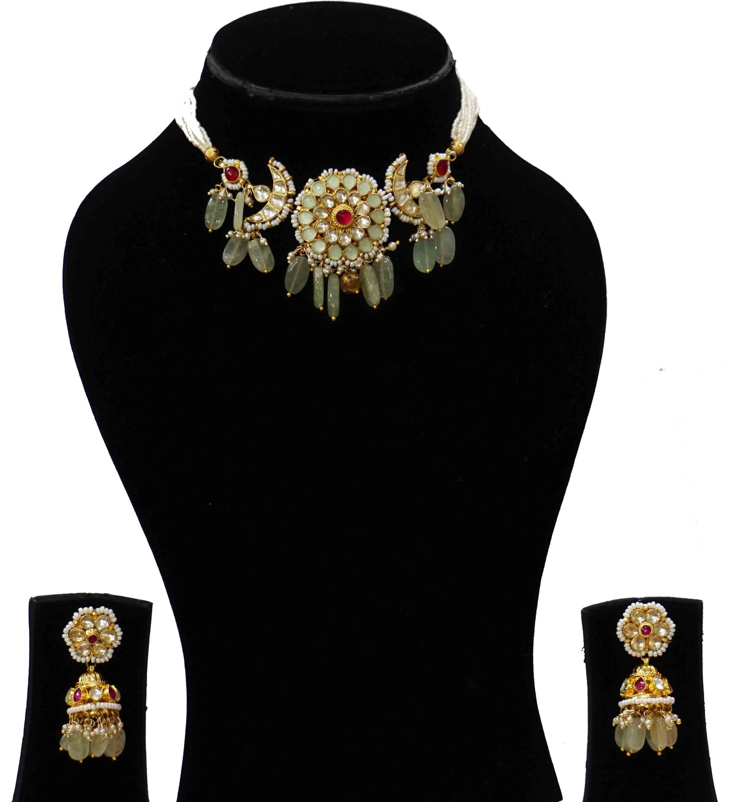 Multicolor Handcrafted Brass Necklace Set