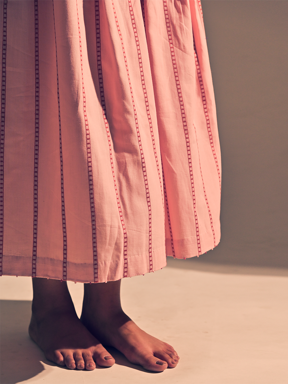 Pink Cotton Taffiete Culottes
