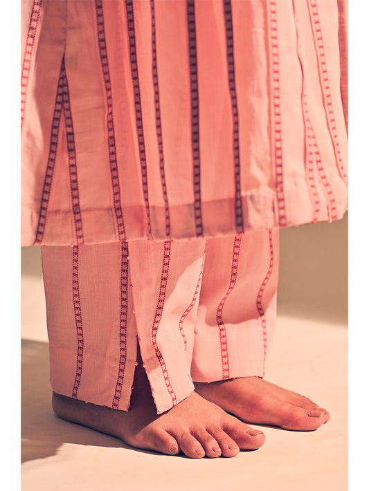 Rust Pink Cotton Mom Fit Pants