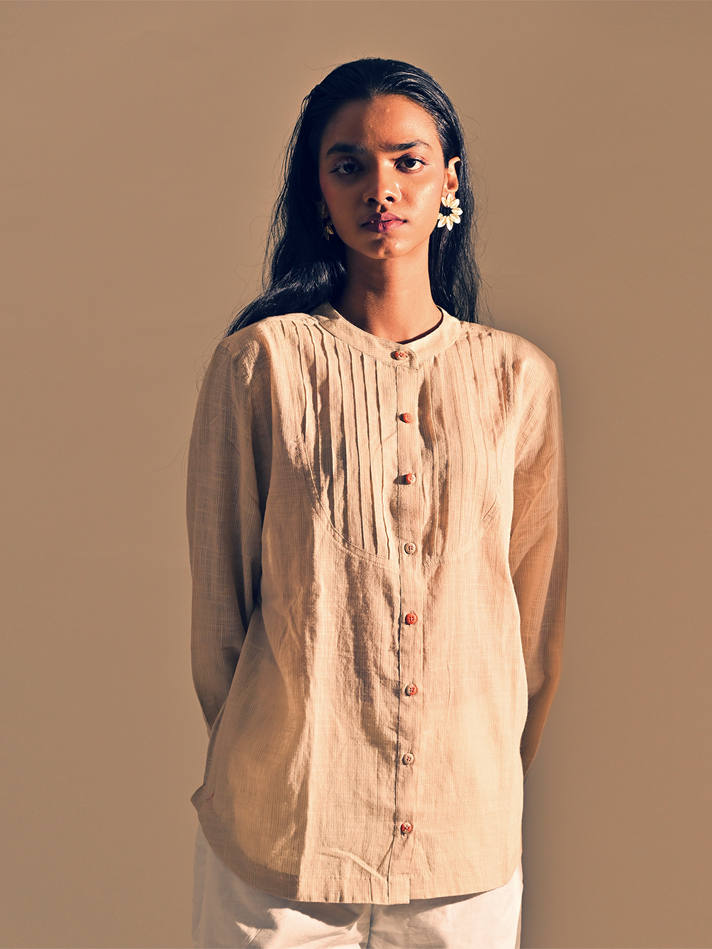 Beige Cotton Shirt