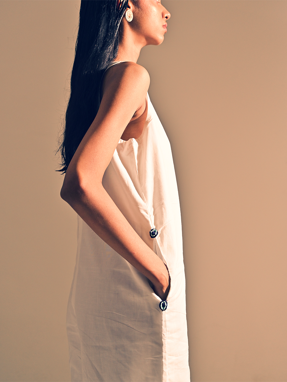 White Cotton Jumpsuit
