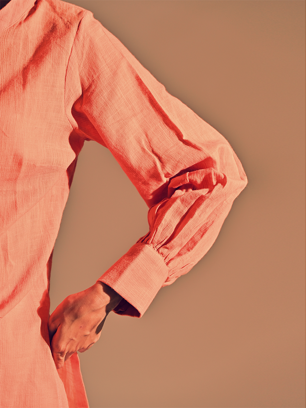 Orange Cotton Shirt