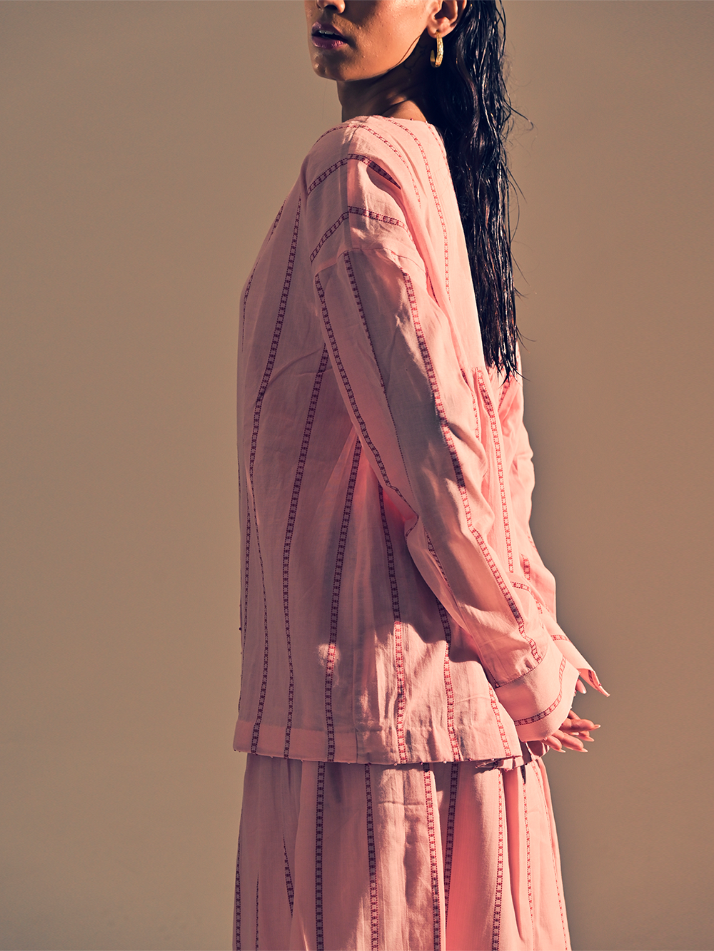 Pink Cotton Taffiete Culottes