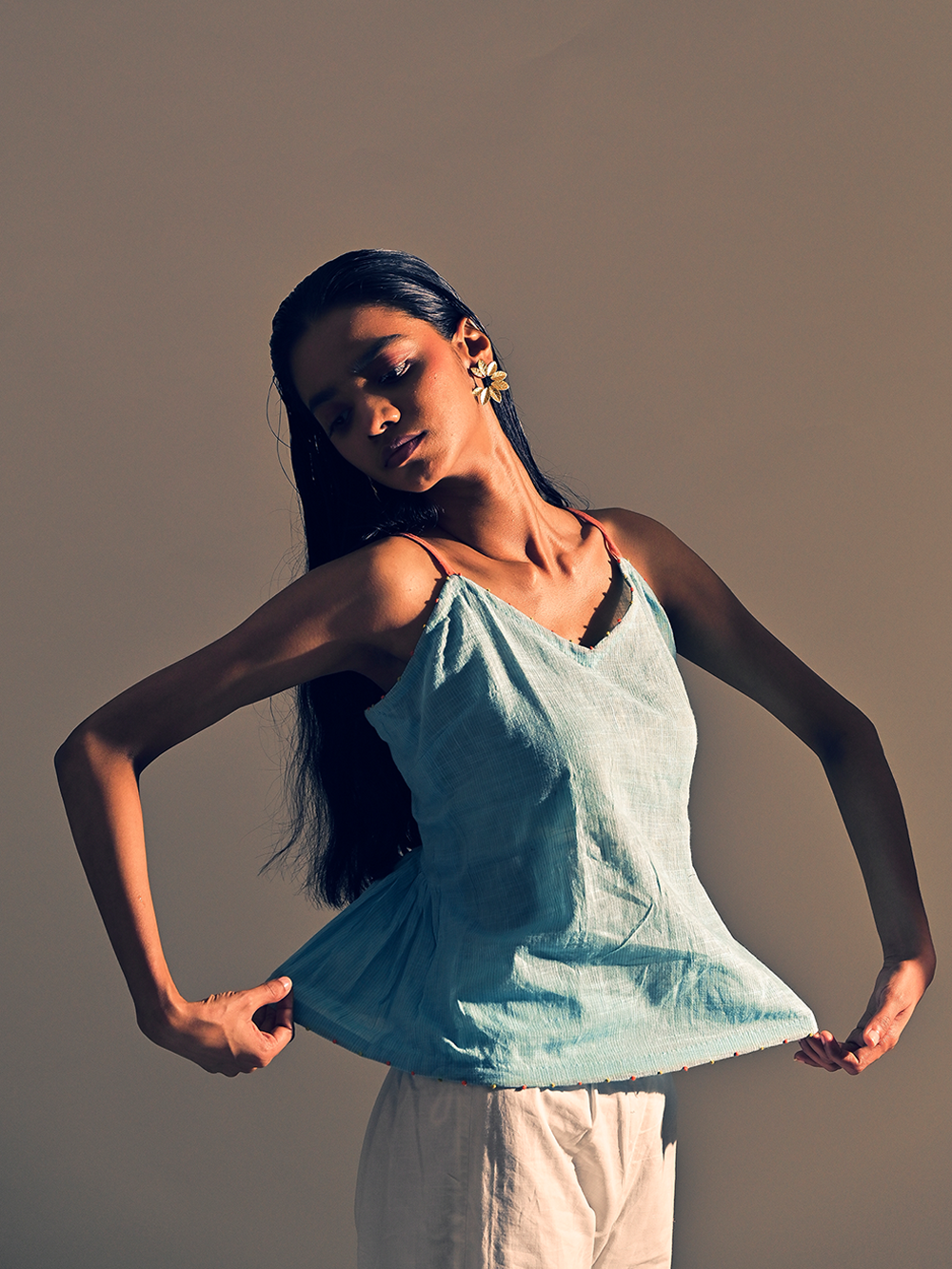Sky Blue Cotton top