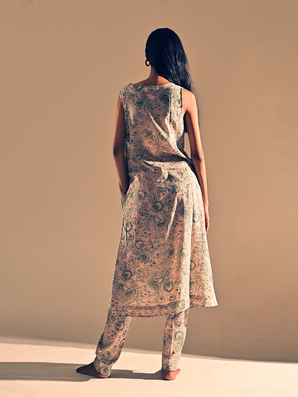 White Cotton A-line Tunic