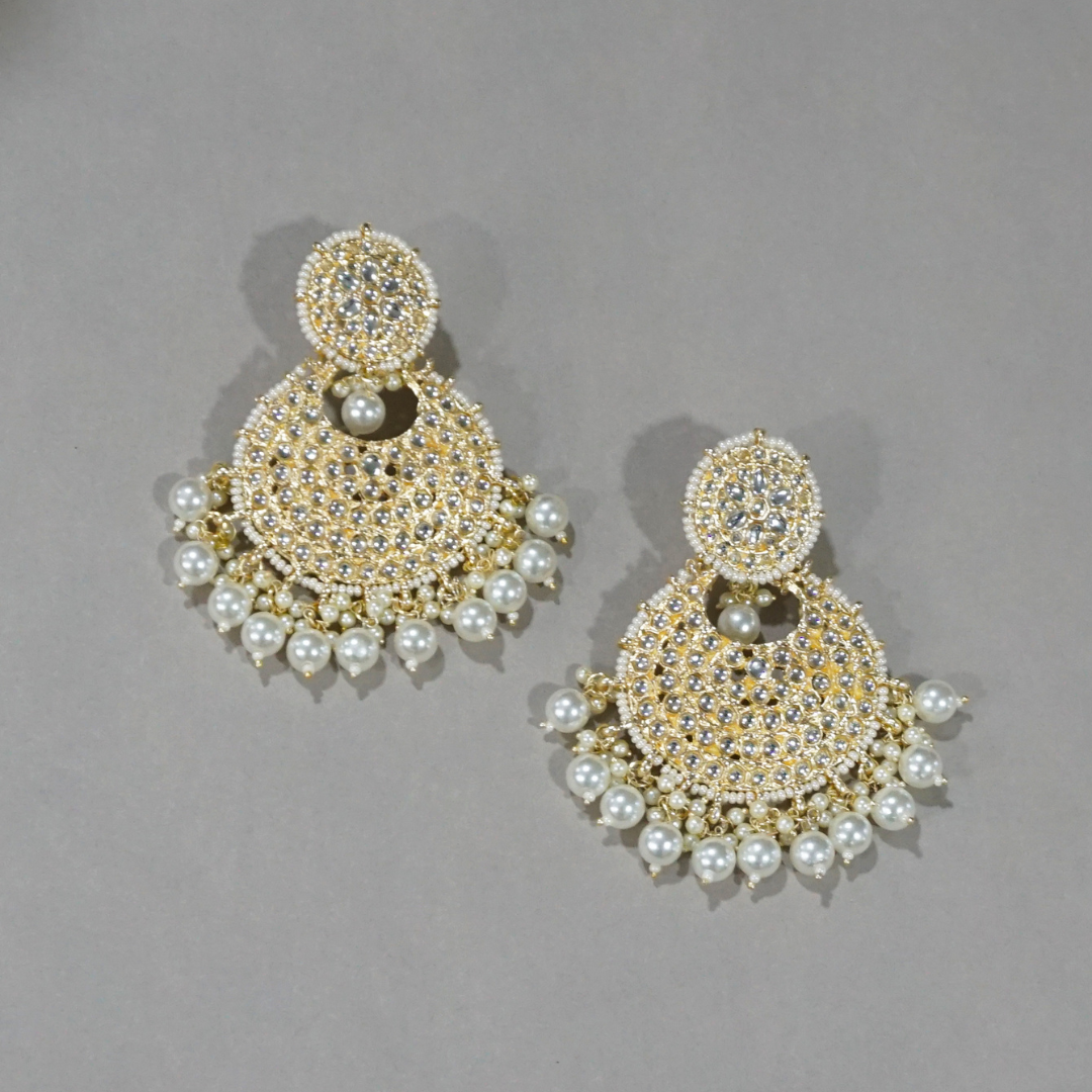 Silver Toned Handcrafted Brass Earrings