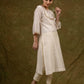 Off White Embroidered Chanderi Kurta