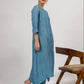 Teal Blue Maheshwari Silk Kurta