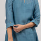 Teal Blue Maheshwari Silk Kurta