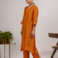 Rust Maheshwari Silk Kurta