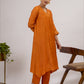 Rust Maheshwari Silk Kurta