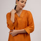 Rust Maheshwari Silk Kurta