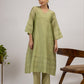 Green Chanderi Kurta