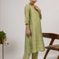 Green Chanderi Kurta