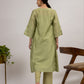 Green Chanderi Kurta