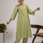 Green Chanderi Kurta