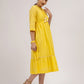 Yellow Cotton Dobby Kurta