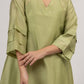 Green Chanderi Kurta